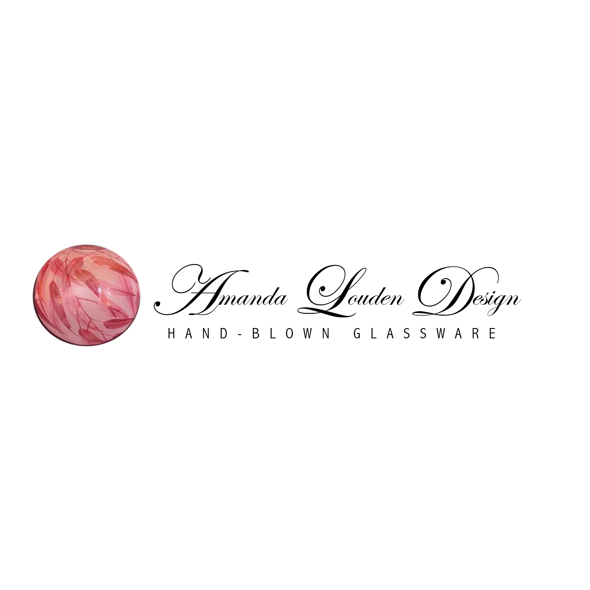 We designed a logo for a well known artist who creates hand-blown glassware, this matched her style.