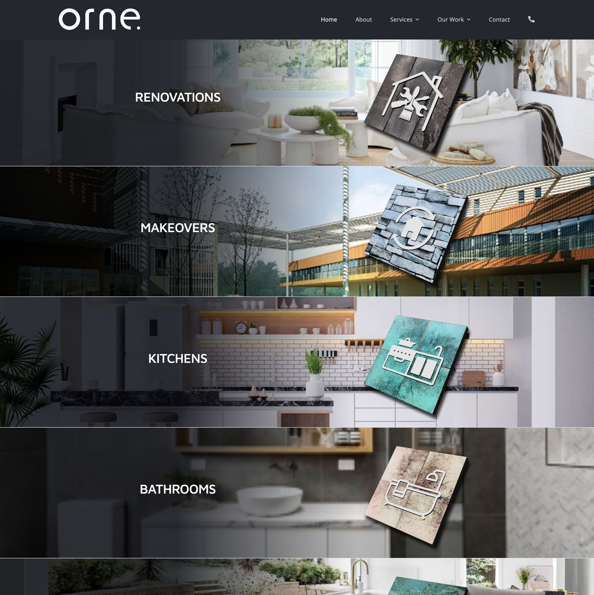Orne Renovations specialise in a wide range of renovation and makeover services, with a primary focus on bathrooms, kitchens, laundries, and other interior spaces.